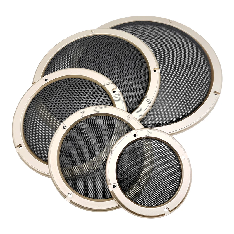 ل 2 "/4"/5 "/6.5"/8 "/10" بوصة المتكلم تحويل صافي غطاء الصوت الزخرفية دائرة شبكة معدنية مصبغة حماية 1E