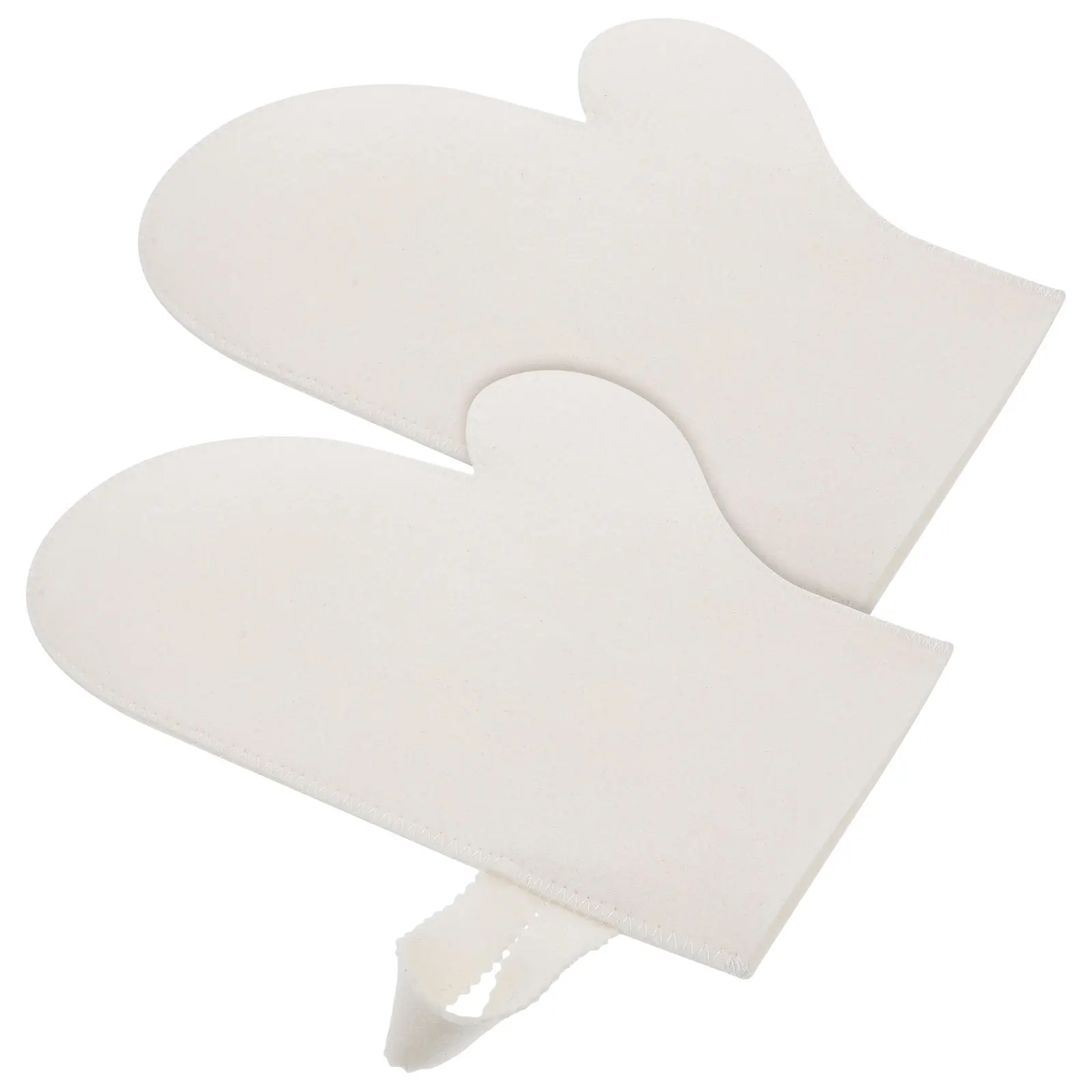 

2pcs White Grey Felt Sauna Gloves Insulation Heat Resistant Bath Scrubber Shower Exfoliating Mitts Body Cleaning Tools