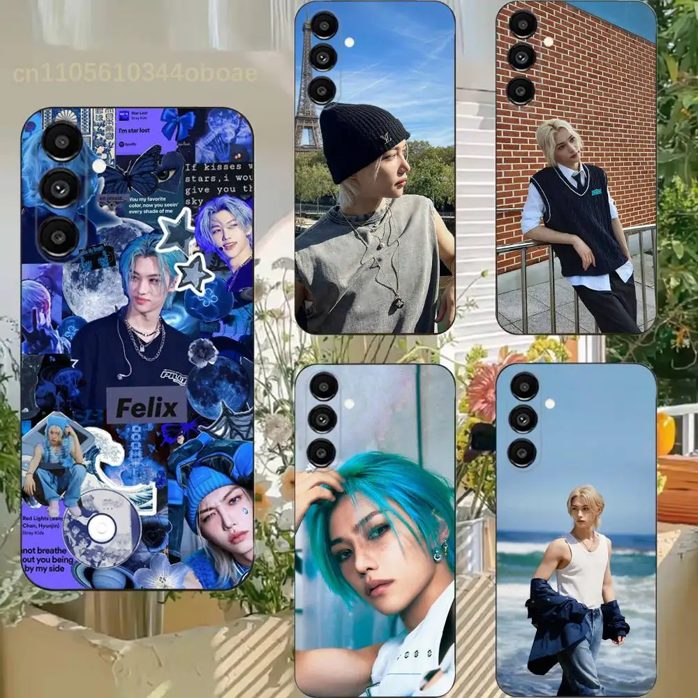 

F-Felix Lee S-SKZ-Karma Phone Case For Samsung S25,24,21,22,23,20,S30,Ultra,Plus,Fe,Lite,Note,5G Black Cover