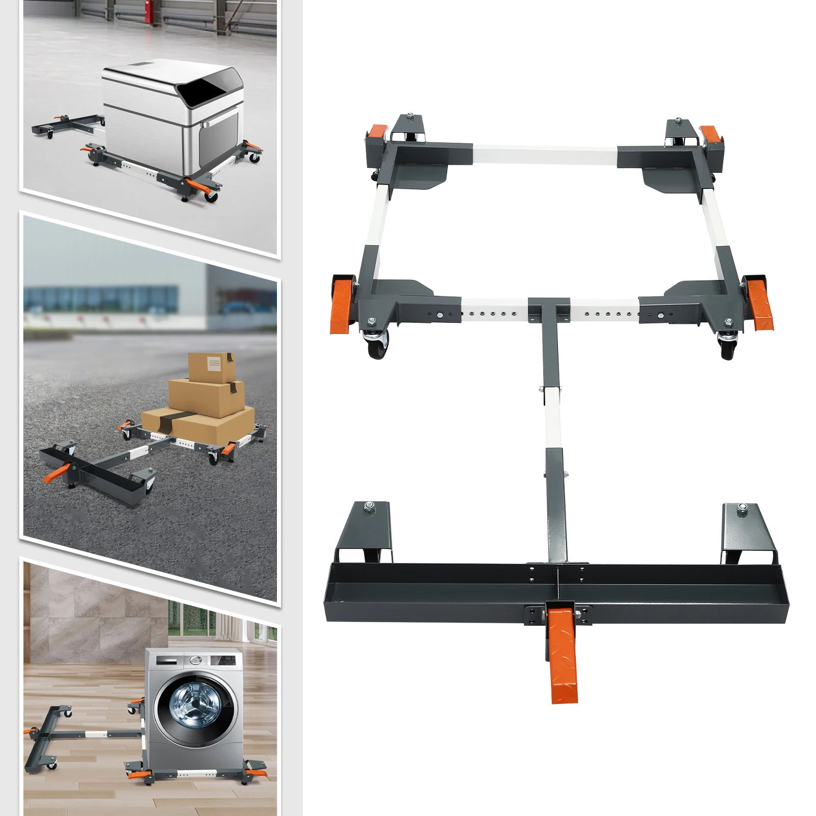 

Adjustable Mobile Base, Mobile Base, Heavy-Duty Mobile Base for Small Mechanical Equipment as Well as Home Appliances-Grey