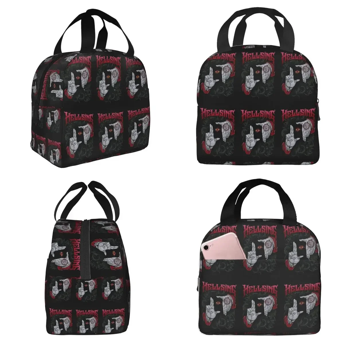 Alucard Hellsing Manga Insulated Lunch Bag for Kids School Cooler Thermal Food Box Tote Portable Lunch Boxes Container