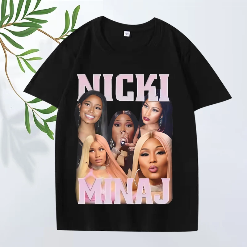 Nicki Minaj classic graphics T Shirt men ’s women Oversized 100% Cotton streetwear short sleeve fashion Summer print Unisex tops