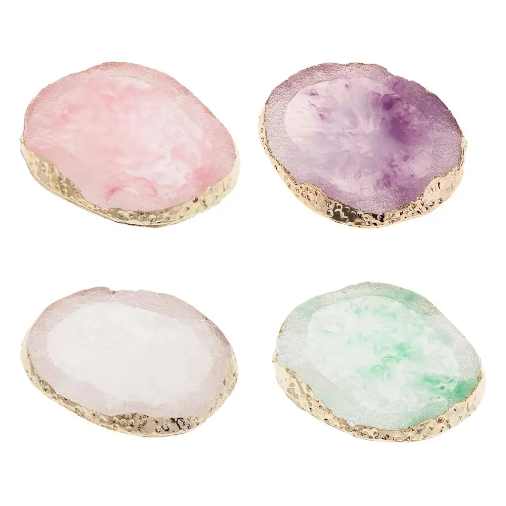 Gesicht Körper Malen Palette Harz Nail Art Pad Nachahmung Achat Getränkeuntersetzer für Kunst Salon Dekoration