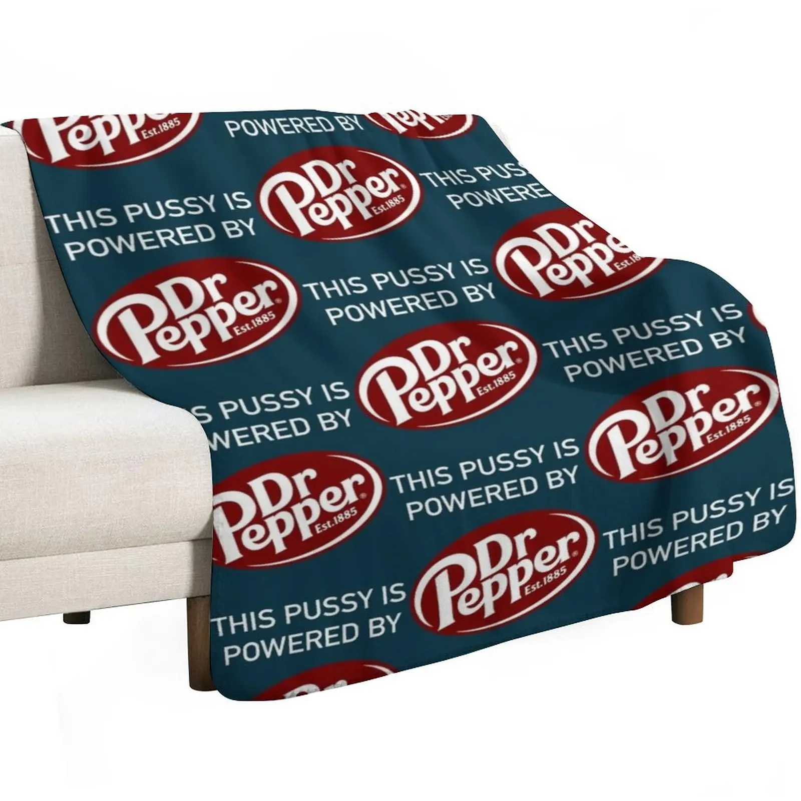This Cat Is Powered By Dr Pepper Throw Blanket christmas gifts Sleeping Bag Comforter Warm Weighted Giant Sofa Blankets
