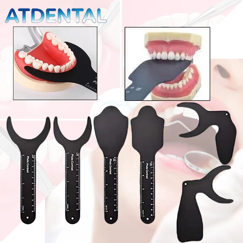 6Pcs Dental Photo Comparison Background Set Scale Mark High Temp Sterilization Orthodontic Tool