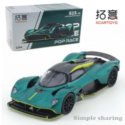 XCARTOYS POPRACE1/64 Alloy Die Cast Car Model Toy ASTON MARTIN Valkyrie- Racing Green Kids Xmas Gift Toys for Boys