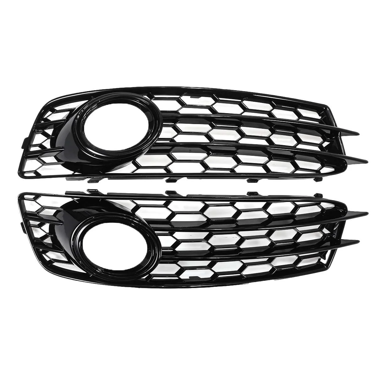 1 Pair Car Front Bumper Fog Light Mesh Grille for  A3 8P S-Line 2009-2012 Fog  Honeycomb Grille