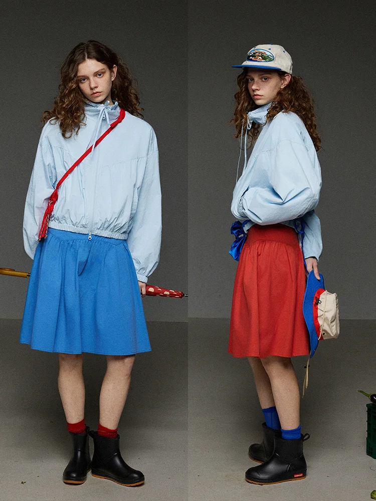 

TNIT Spring 2026 Women's ort Zipper Ne Jaet Lightweight Casual Workwear Sun Protection Stand Collar Long Sve Top