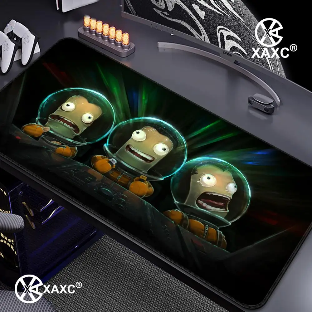 Alien K-Kerbal S-Space P-Program Mouse Pad Large Keyboard Mouse Desk Pad XXL Non-Slip Rubber Gaming Mouse Pad Laptop Carpet XAXC
