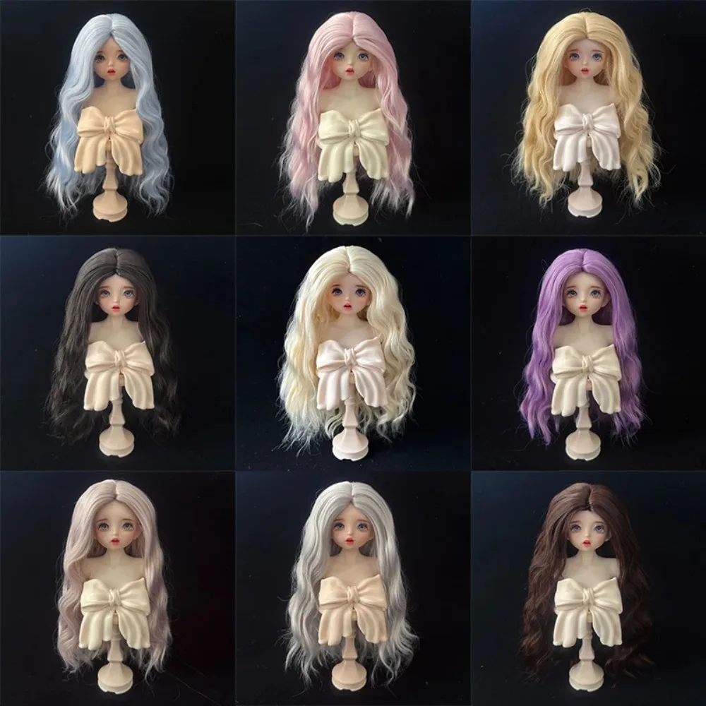 BJD/SD Doll General Multicolored 1/3&1/4&1/6 Wig Big Head Doll Change Clothes Headwear 2D Doll Decoration Wool Perm Long Hair