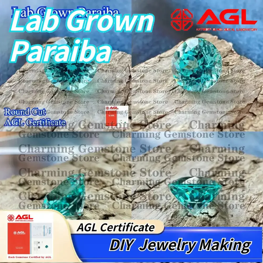 

Лабораторно выращенный камень Параиба для самостоятельного изготовления ювелирных изделий, круглой огранки, для инкрустации в кольца, ожерелья, браслеты. Искусственно созданный Параиба.