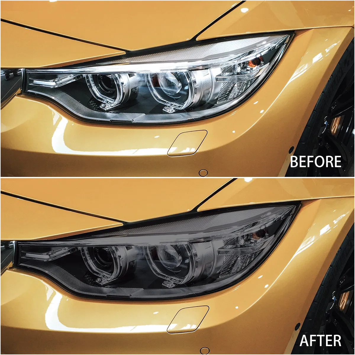 120Cm X 30Cm Premium Headlight Tint Film for Car Headlights Tail Lights Fog Lights Stretchable Water Resistant Self Adhesive