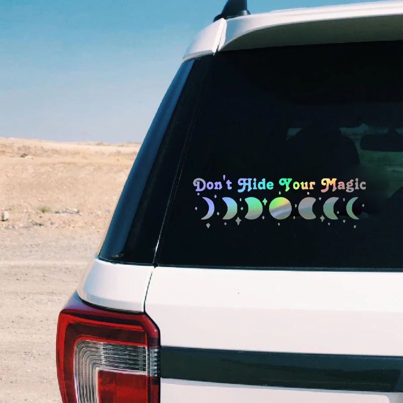Witch Magic Tarot Occult Vinyl Sticker Car Window Decor , Sun and Moon Laptop Decals For Apple MacBook Pro / Air Decoration view 2