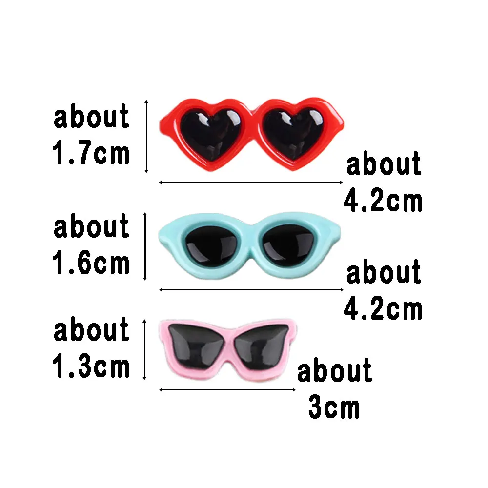 Pet Cute Heart Sunglasses Hairpins Pet Dog Hair Clips Puppy Cat Yorkie Teddy Pet Decor Barrette Hair Accessories For Small Dogs