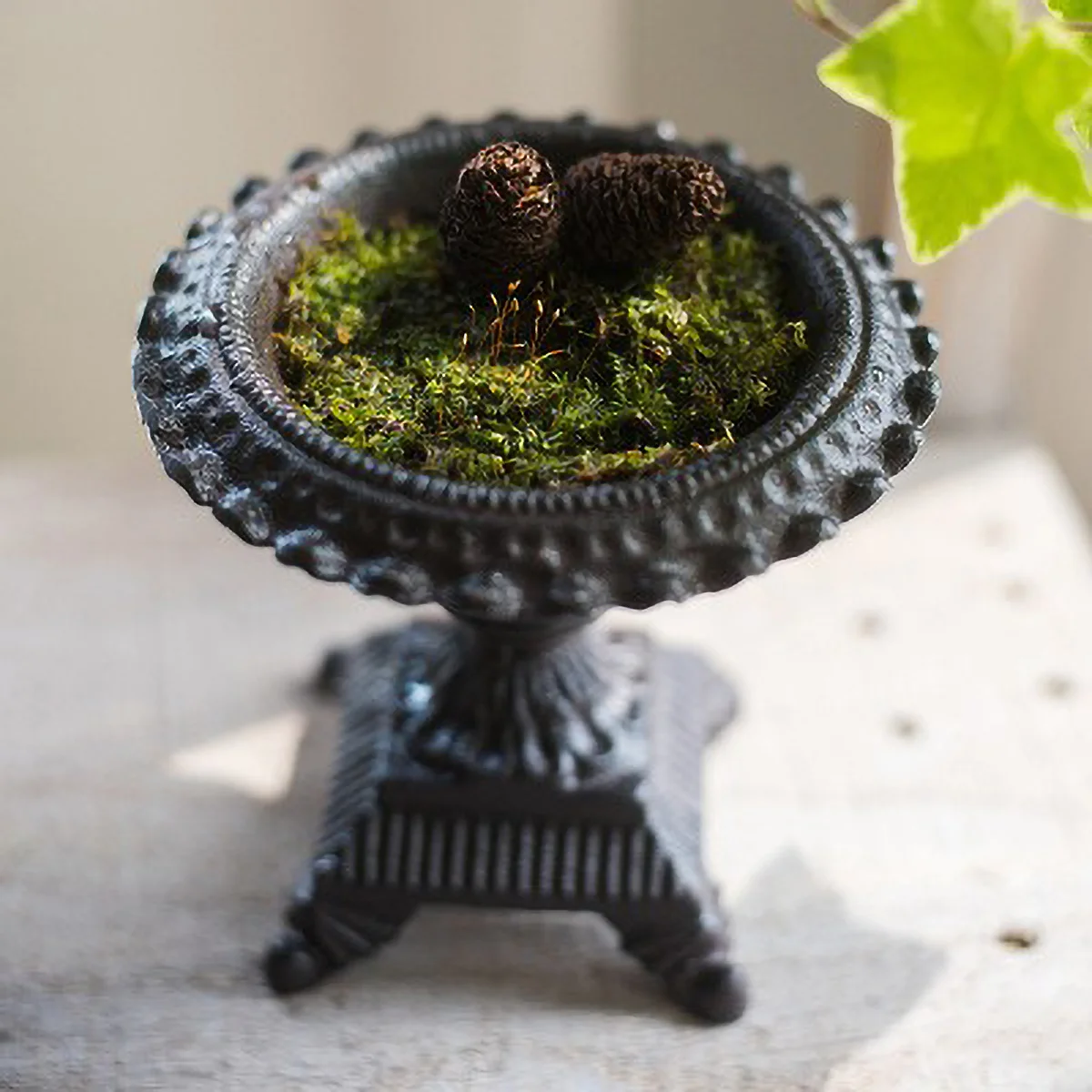 Black Iron Antique Church Candle Holder - Vintage Gothic Candlestick for Christian Altar Decor, Religious Ceremony Supplies