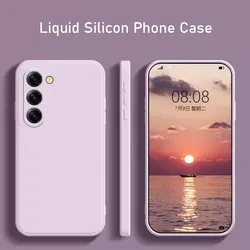 Official Silicon Phone Case For Samsung Galaxy S26 S25 S24 S23 S22 S20 S21 Ultra FE Plus Ult Pls 5G Shockproof Back Cover Funda