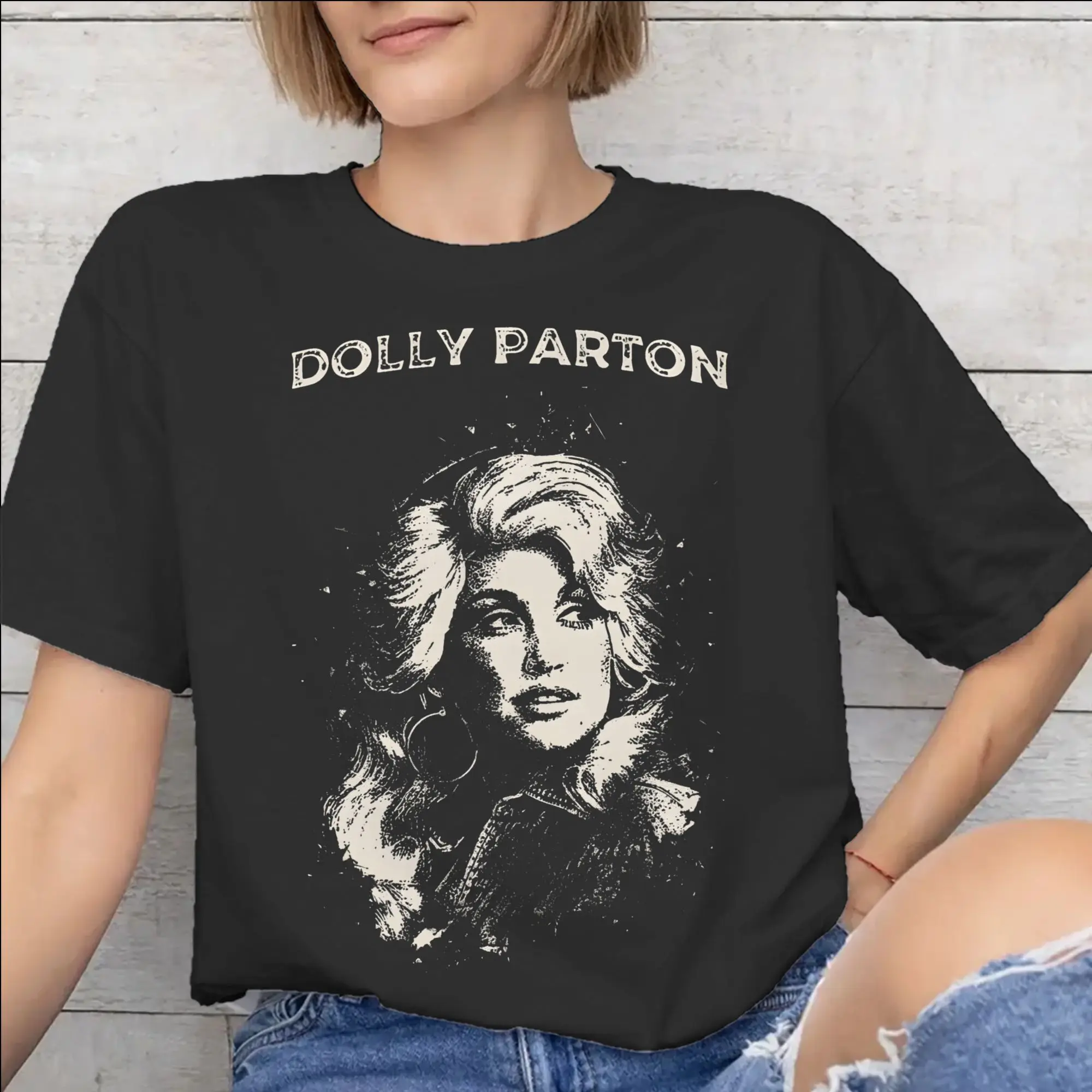 RIP Dolly Parton Merch Unisex T Shirt 100% Cotton Tee Print  Tops T-shirt