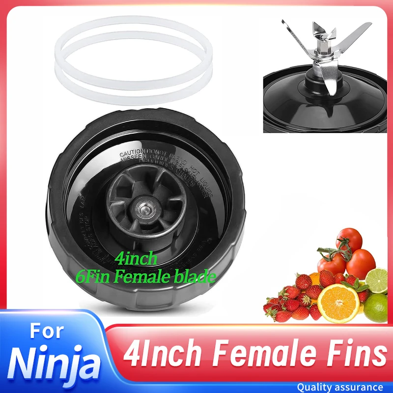 6-Fins Female Ninja Blender Blade Replacement Parts Compatible with Auto iQ Blenders.[4Inch Female Fins ONLY]