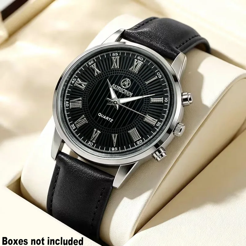 1Pc Men's Business Casual Watch with Strap for Daily Wear, Parties, Valentine's Day, Easter, Christmas, New Year's Day, Halloween, Ramadan, Gifts for Friends and Family
