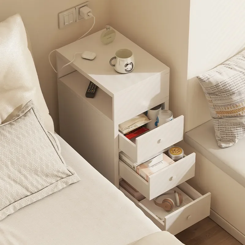for Movable Bedside Table Small Locker Integrated Rental Room Ultra Narrow Side Cabinet Crevice Storage Cabinet