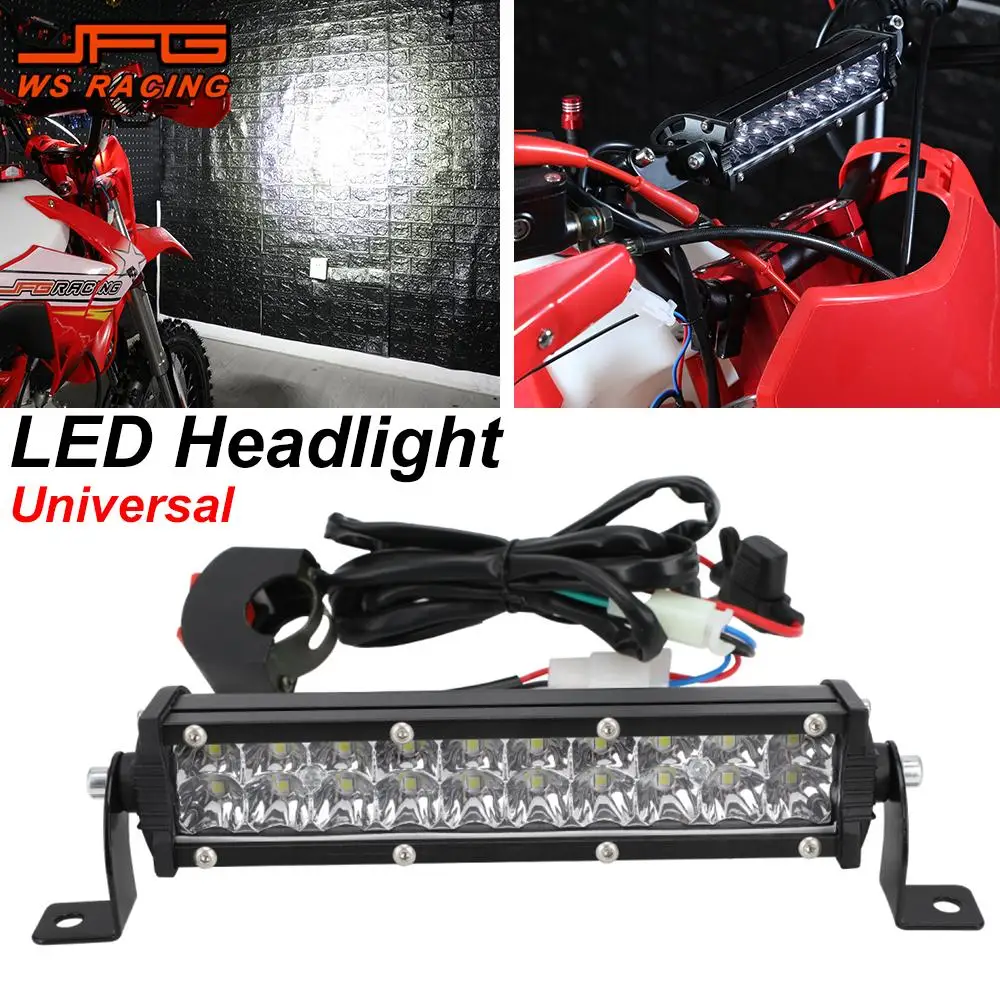 

60W 2500LM Motorcycle LED Light Bar Kit with Mounting Bracket Switch Wiring For Universal for Most 7/8" Handlebar Dirt Pit Bike