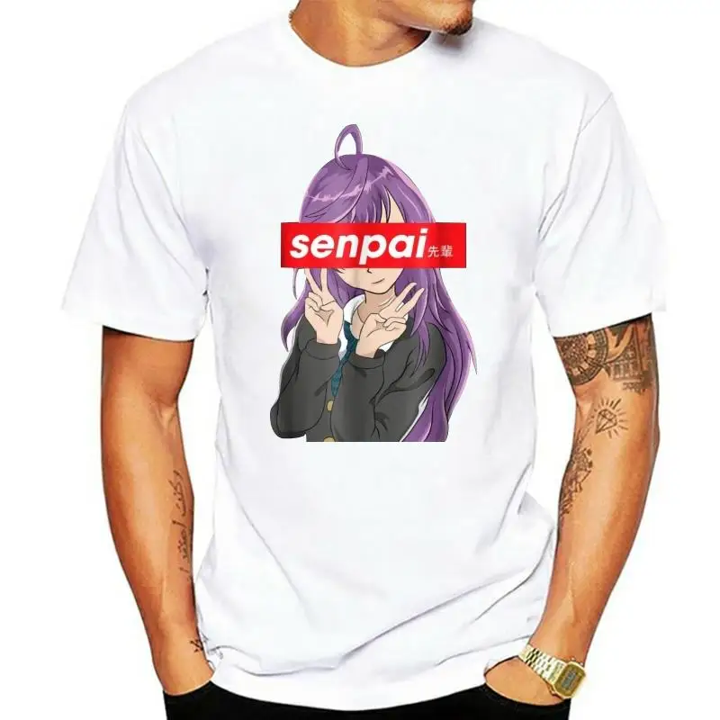 2022 Men T Shirt Fashion Japanese Anime Girl Shirt Notice Me Senpai T Shirt