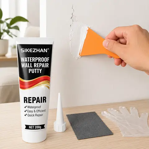 Wall Repair Kit, Waterproof Drywall Putty 200g, Wall Repair Agent with Tools | Includes Scraper and Sandpaper, Quick Easy Soluti