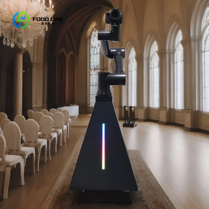 Customized New Automated Party Wedding Photography Arm Photo Booth with SLR Compatibility Remote Control Selfie Glambot Robot