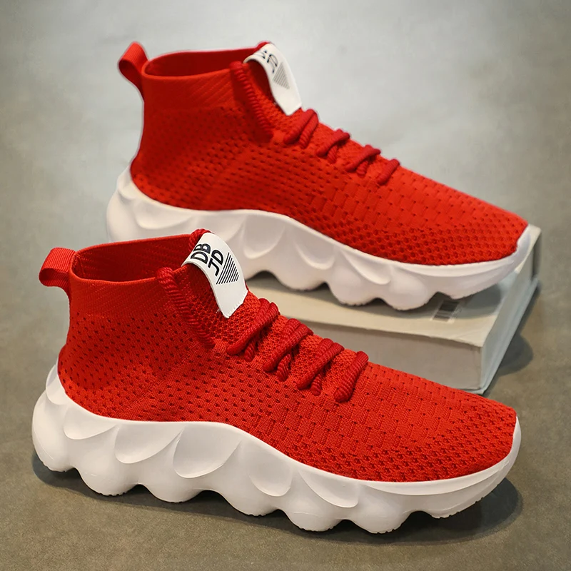 Men's Large Size Outdoor Hiking Running Shoes Men Shoes Casual Lace-up Soft Jogging Men's Running Shoes Fashion Casual Socks