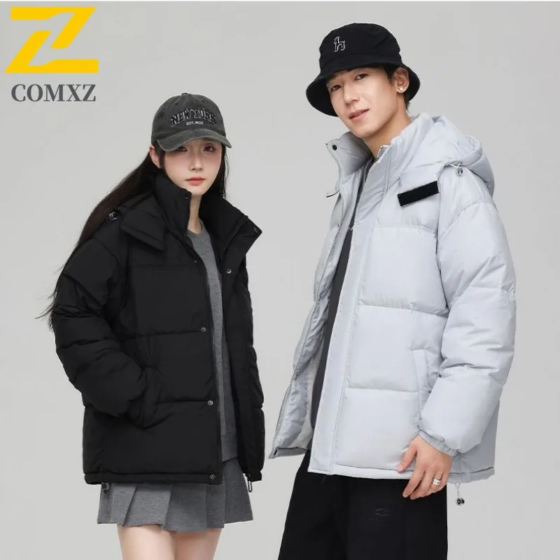 

Winter Warm Jacket Men's Trendy Casual Thick fleece-lined Comfortable Windproof Cotton Coat Youth Brand Baseball Clothes Parkas