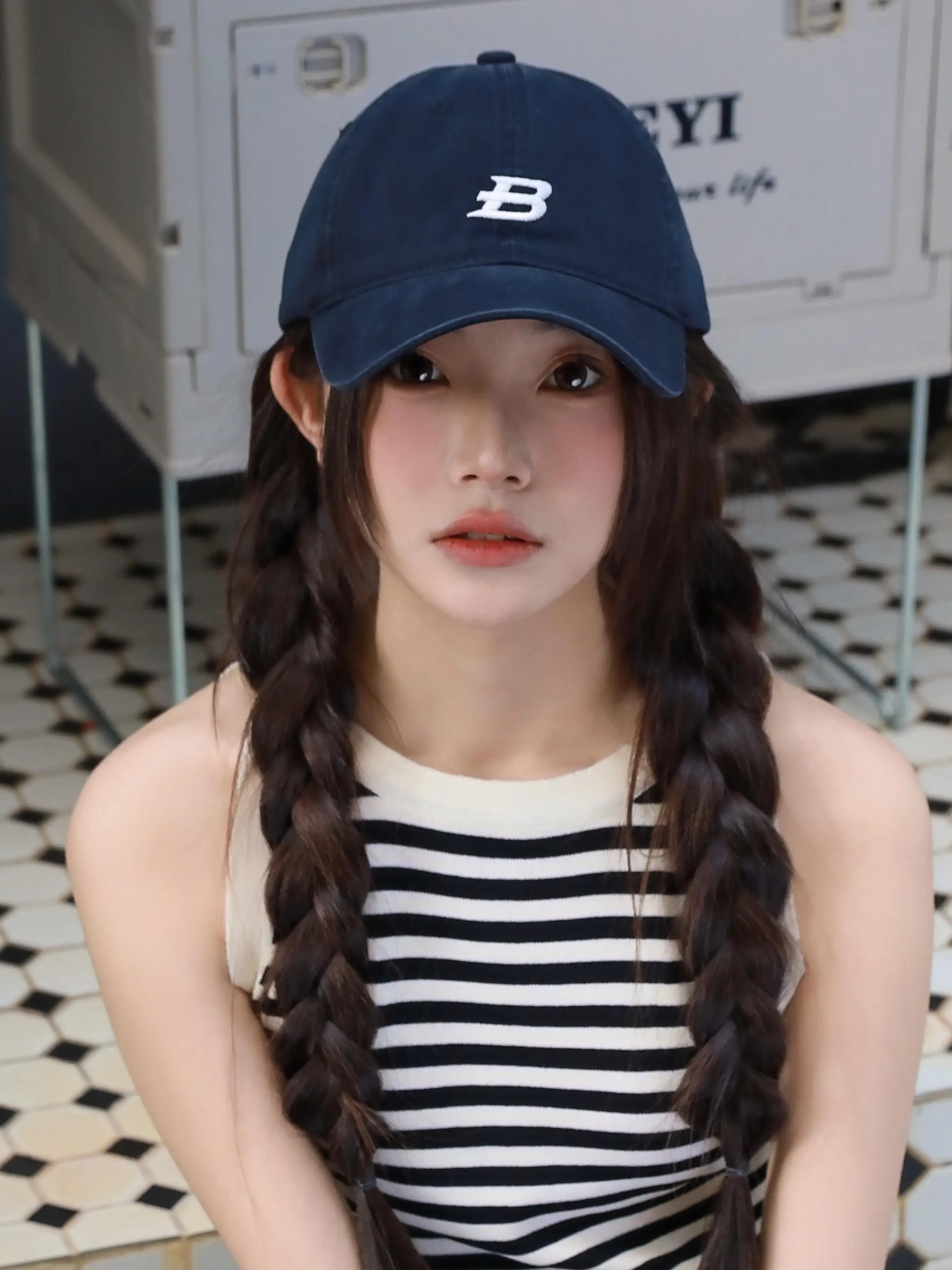 

Simple letter embroidered cap couple spring and summer sports sunshade sunscreen cap baseball cap