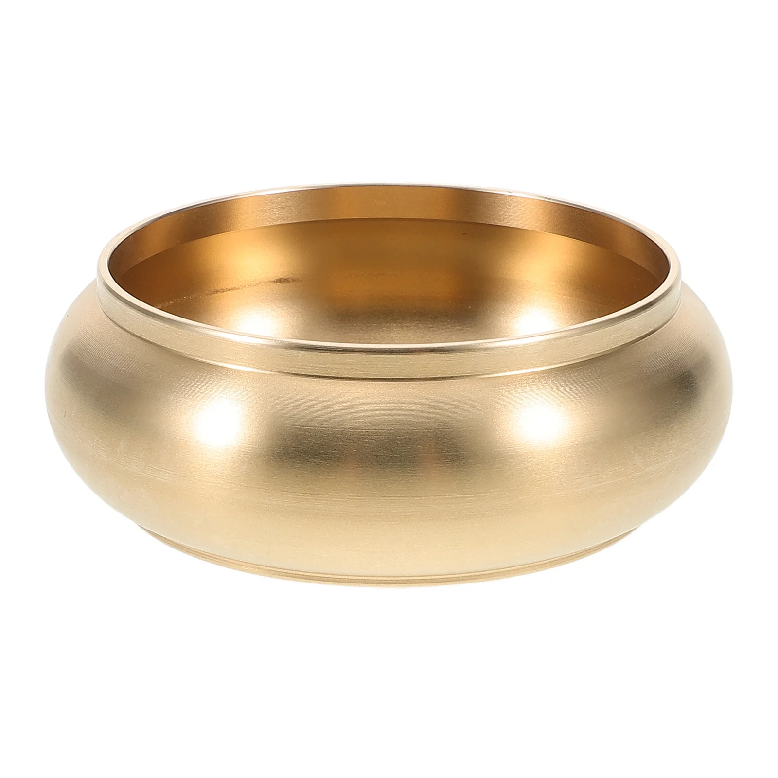 Brass Ashtray Round Tabletop Holder Vintage Style Metal Indoor Luxury Retro Butt Container Household Office Decorative