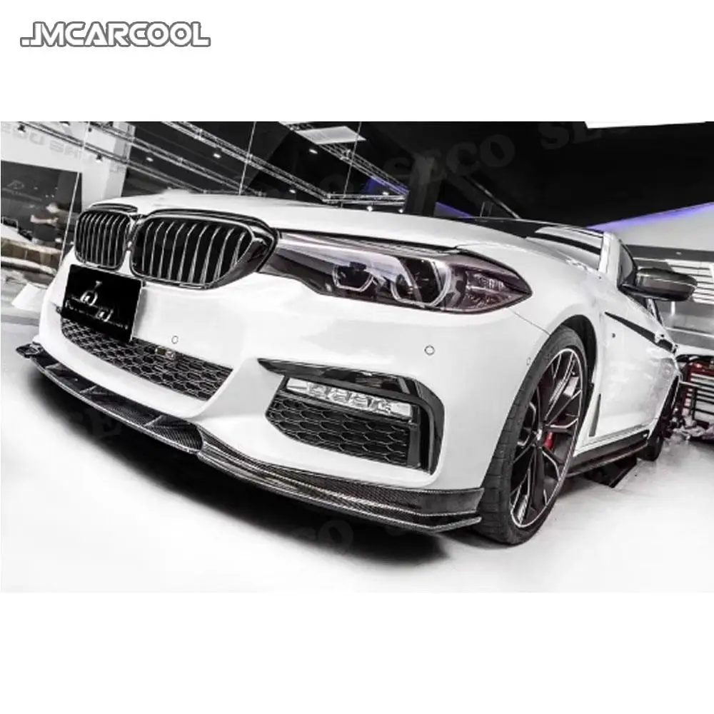 3ks uhlík vlákno přední lippe spoiler pro BMW 5 řada G30 G31 G38 M sport 2017 2018 2019 FD styl hlava hojnost brada dávat pozor