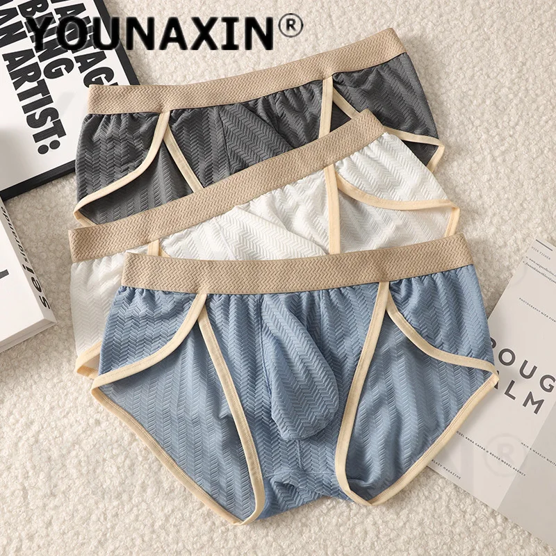 5 Pieces Men's Sexy Briefs Shorts Panties Homme Nylon Underpants Breathable Underwear Boy Trunks M L XL 2XL YOUNAXIN