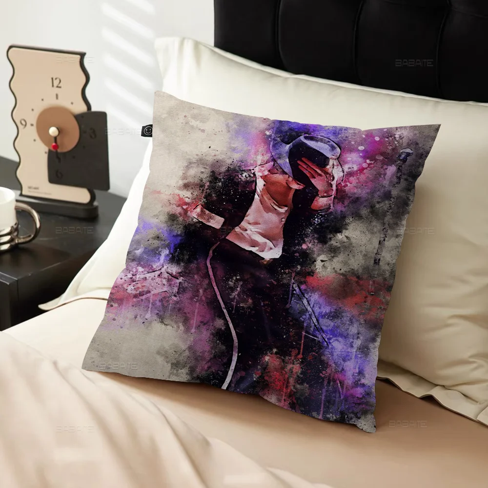 Musicians And Singers Michael Jackson Personalized Picture Text Home Decorative Pillows Household Gifts 45x45cm