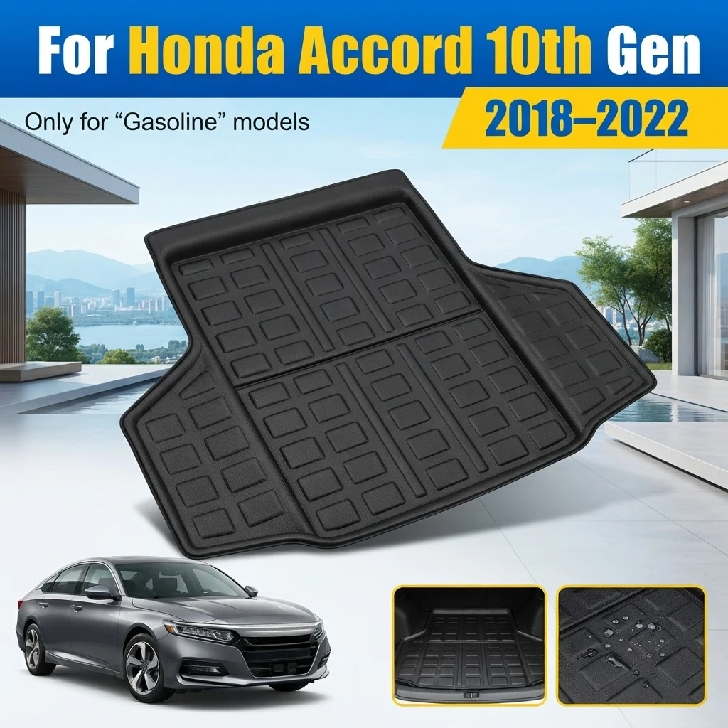 Car Boot LinerFor Honda Accord 10th Gen 2018-2022 Anti-Slip Trunk Mat EVA Trunk Liner All Weather Protection Car Accessories