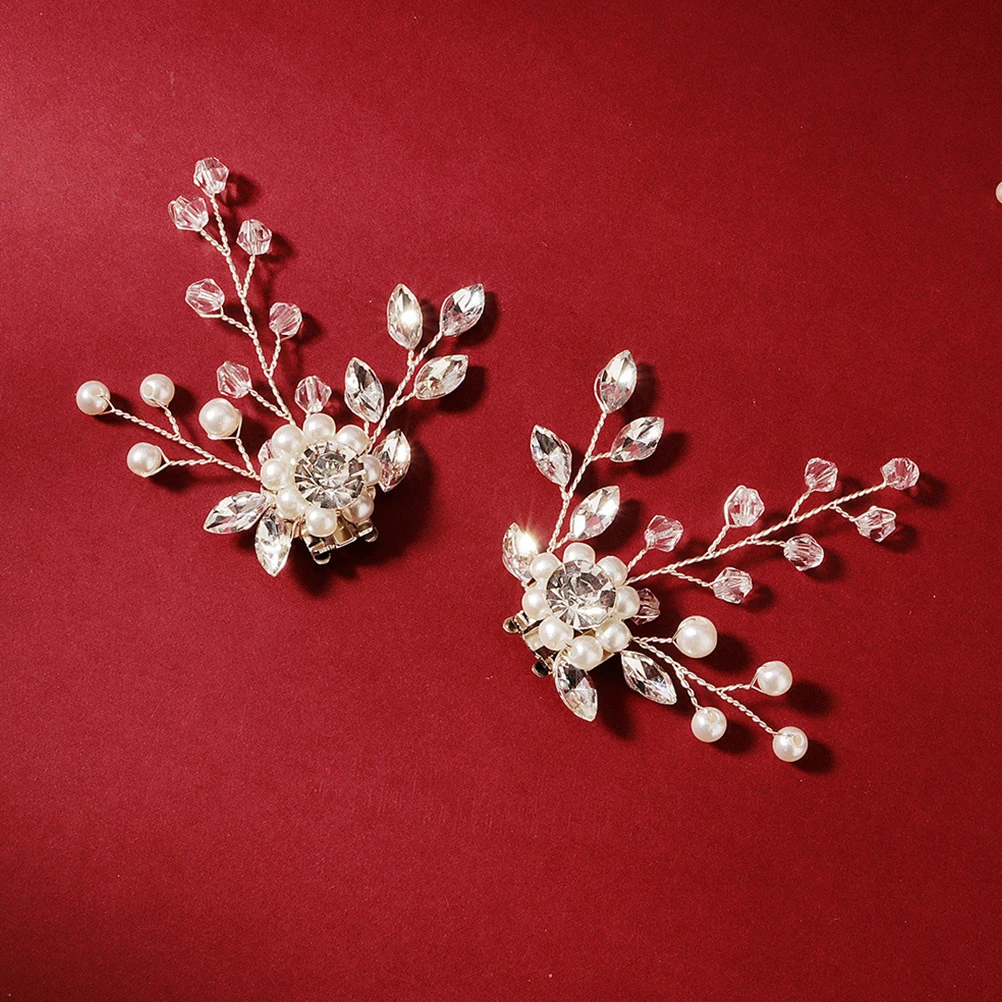 

Crystal Flower Shoe Clips Durable Long Lasting Decor Flats Boots S Pumps Wedding Banquet Silver Bridesmaid Shoe Buckle