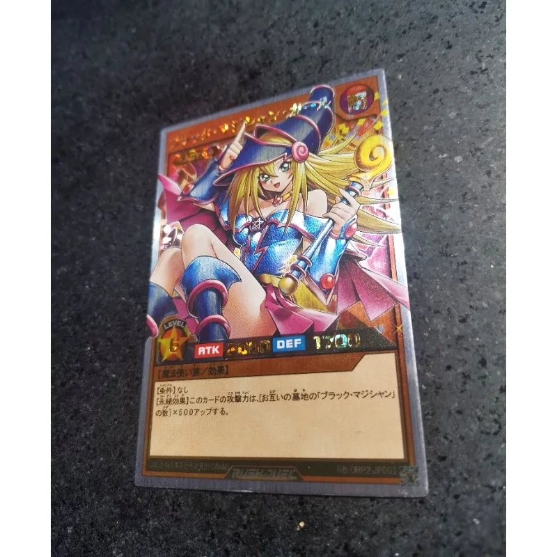 Yu Gi Oh Dark Magician Girl Kurikara Divincarnate Self Made Refraction Flash Card Anime Classics Game Collection Cards Toy Gift