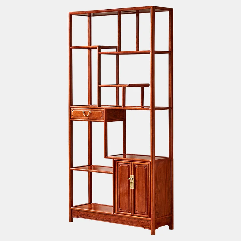 LMM rosewood bogu frame classical Chinese living room entrance antique display collection rack