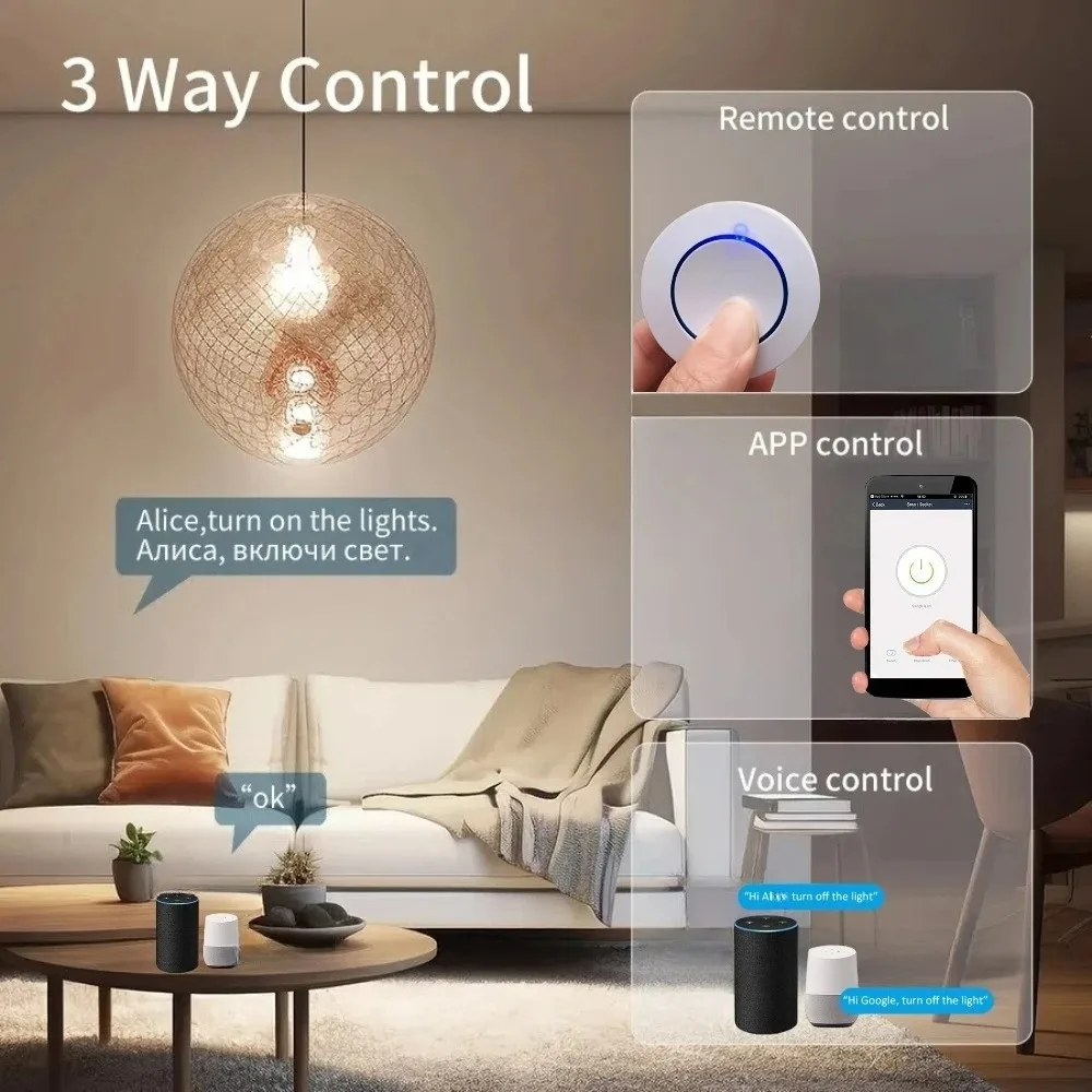 Tuya RF433 WiFi Smart Switch Module 16A Mini Relay Receiver DIY Smart Home Automation Controller Work with Google Voice Control - Image 2