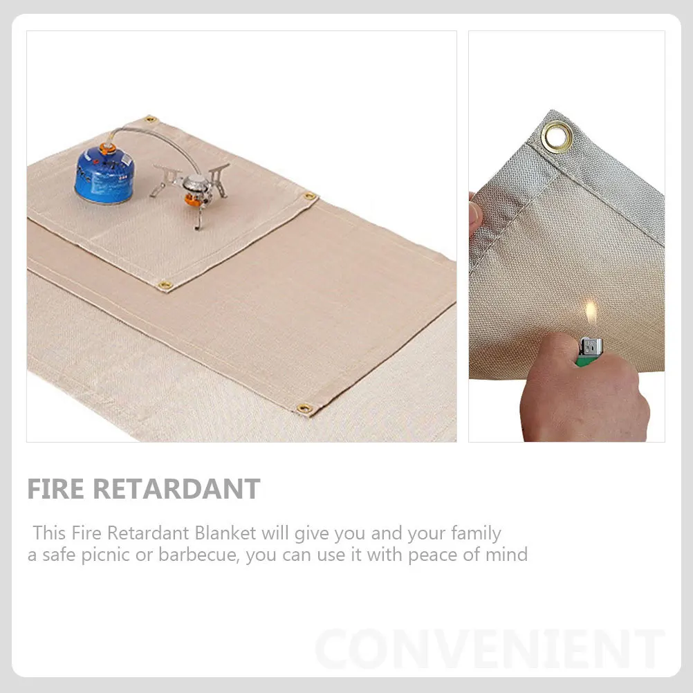 

Fireproof Blanket Fiberglass Fire Retardant Mat for Outdoor Camping Barbecue Fireplace Protection Fire Resistant Blanket