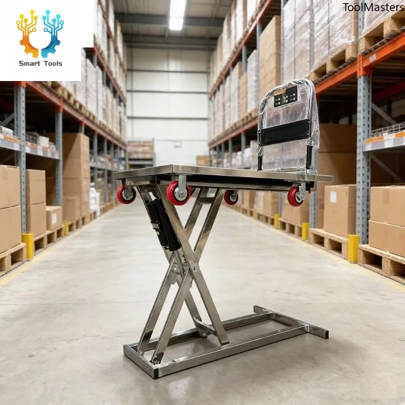 

【Hot Sale】WGZN Mobile Flatbed Four-Wheel Folding Handcart For Warehouse Construction Site Elevator Cargo Lifting Handling Vehicl