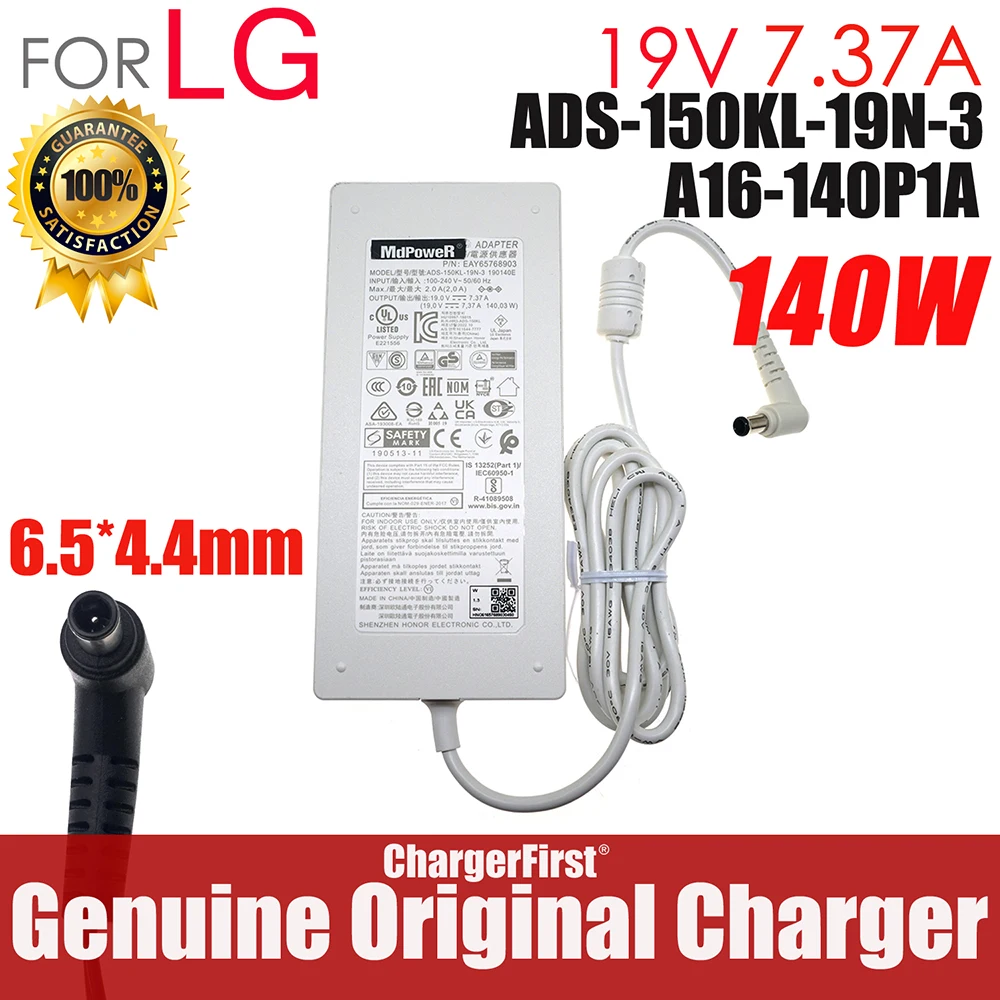 A16-140P1A ADS-150KL-19N-3 140W 19V 7.37A LCAP31 AC Adapter For LG LED LCD Monitor 34UC97 27UD88 34UM95 Power Supply