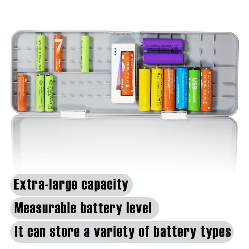 2025 New Battery Storage Case  Various Batteries  Rechargeable Batteries  AA AAA 1.5V 1.2V New Battery Storage Box