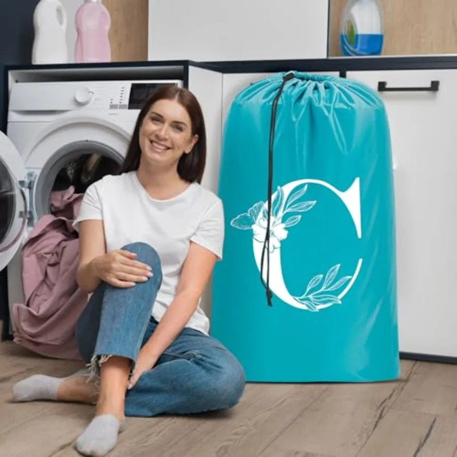 2 Pack Extra Large Travel Laundry Bag, Dirty Clothes Organizer with Drawstring, Heavy Duty Travel Laundry Bags