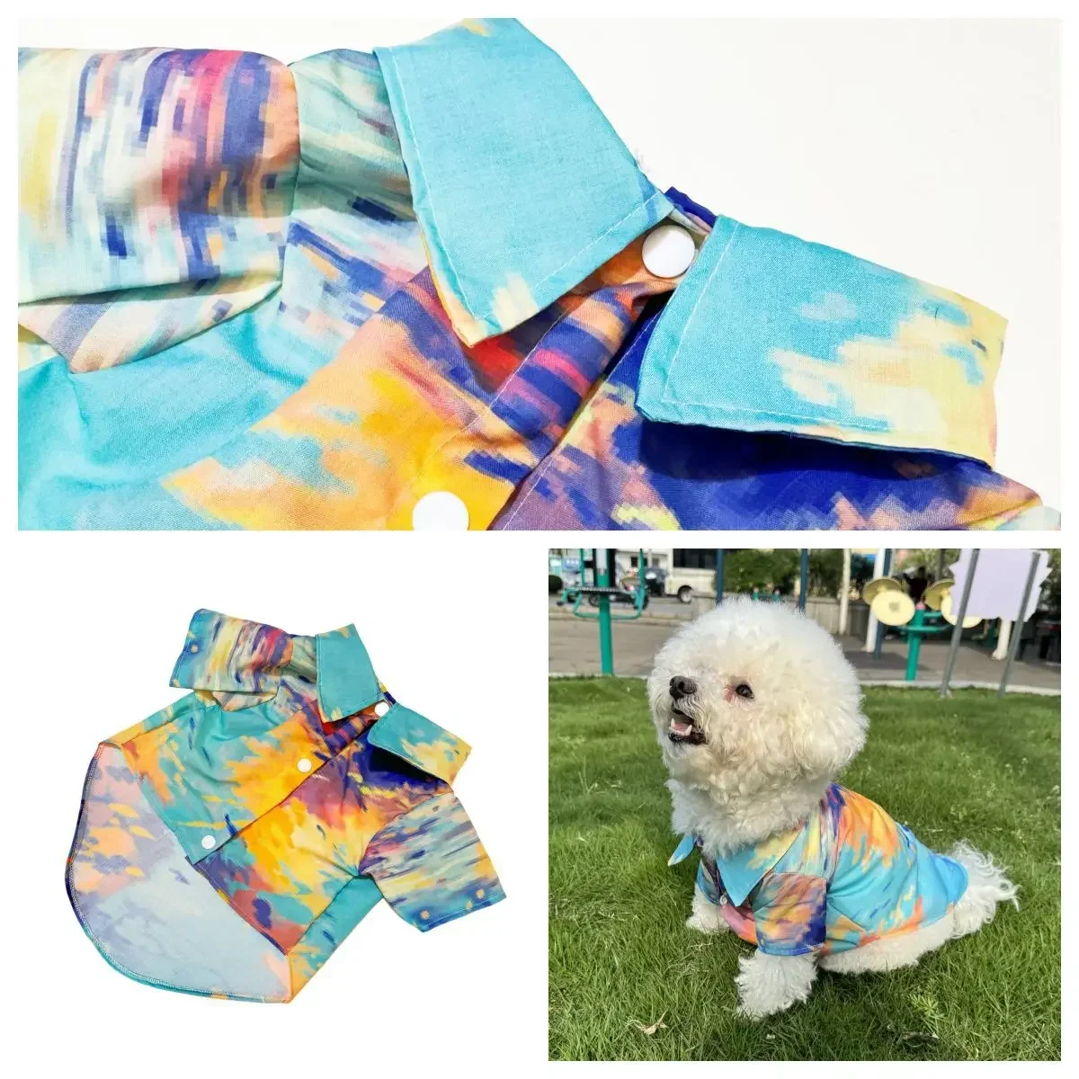 Pet Beach Wear Dog Shirts Hawaiian Pet Dog Shirt Cat Four Seasons Shirt Clothing Pet Clothes Supplies