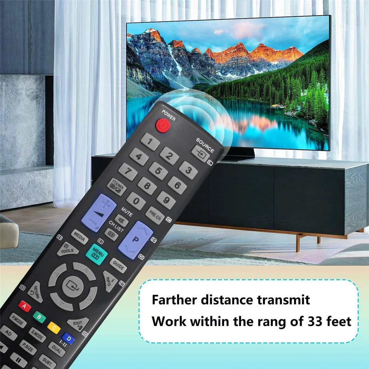 OIIRGO-Vervang BN59-01012A Afstandsbediening voor Samsung LE22D450 PS42C430 LE32C455 PS42C450B1W LCD LED Plasma TV