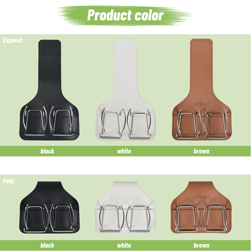 PU Leather Golf Waist Bag with Dual Ball Clip, Lightweight Portable Golf Pouch, 3 Colors Available