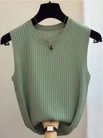 Top sin mangas tejido para mujer