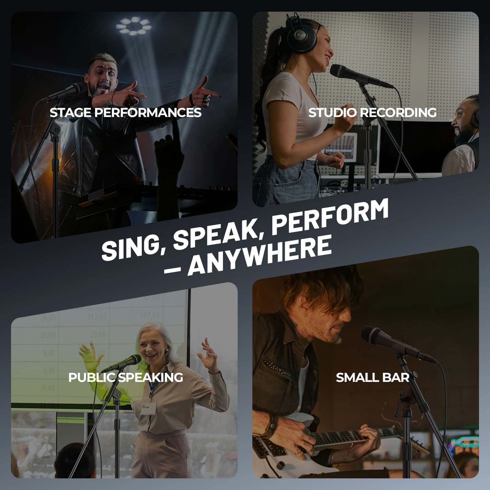 PM-26S | Wired Dynamic Supercardioid Vocal Microphone with ON/OFF Switch